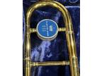 KING Cleveland 605 Brass Trombone Black Hard Shell Case Mouthpiece Read