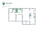York Creek Apartments - 2 Bed, 1.5 Bath - 834 sq ft