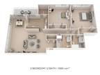 Oak Hill Terrace Apartment Homes - Two Bedroom 2 Bath- 1060 sqft