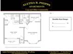 Aletha B. Phipps Apartments 55 and Over - Plan 1 - 1 Bed, 1 Bath, WIC, Carport