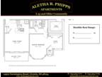 Aletha B. Phipps Apartments 55 and Over - Plan 2 - 1 Bed, 1 Bath, Study, Carport