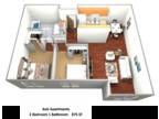 Axis Apartments - 2 Bedroom 1 Bath