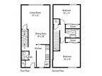Willowbrooke Apartments - 2 Bedroom, 1.5 Bath Townhome 1,000 sq. ft.