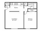 Highview Manor Apartments - 1 Bedroom, 1 Bath 640 sq. ft.