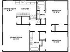 Vieux Carre Apartments - Two Bedroom Floor Plan E
