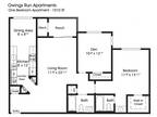 The Apartments at Owings Run - 1BR 2BA w/Den (1010 sf)