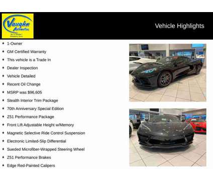 2023 Chevrolet Corvette Stingray 3LT is a Black 2023 Chevrolet Corvette Stingray Coupe in Ottumwa IA