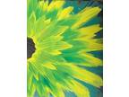 Beautiful Hand painted Sunflower Unique Acrylic Canvas Painting 8x10