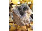 Exceptional and Beautiful a Huge Sky Blue Celestite Quartz Geode Crystal Cluster