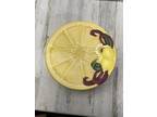 Vintage Painted Lemon Flower Wooden Step Stool
