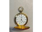 Solid 18K Paired Case Seated Liberty Pocket Watch 137 Grams