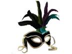Velvet And Feather Unlit Carnival Mask