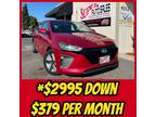 $2995 Down & $379 Per Month on this Clean 2019 Hyundai Ionic Blue Hybrid