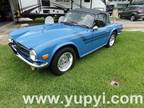 1975 Triumph TR-6 Convertible French Blue Rust Free with AC