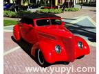 1937 Ford CV Screamin Red Convertible With Black Top 350