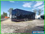 8 x 24 blackout enclosed carhauler trailer cargo black car hauler LED 5k axles