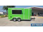 2023 7 x 14 concession candy green trailer New vending food truck enclosed