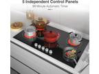 Electric Cooktop 36 inch Built-in Electric Stove Top 240V 8600W Knob Control US