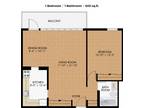 The Diplomats - 1 Bedroom 1 Bath - zoom floorplan