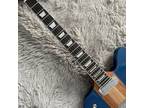 Blue Solid Firebird Electric Guitar Black Fretboard 2H Pickups Mahogany Body