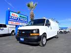 2017 Chevrolet Express 3500 Extended Cargo Van with Shelves & Ladder Rack