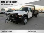 2009 Ford F-450 Super Duty Flat BedUtility Service Pick Up TruckPost Auger