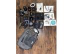 Nikon D3200 DSLR Bundle w/ 18-55mm & 55-200mm Lens Camera Bag, Ring Light, Cords