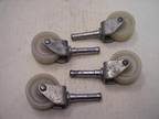 Vintage Steel PLASTIC Metal Swivel Casters Wheels Hardware 1 5/8" WHEEL