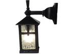 Arts and Crafts Mission Craftsman Outdoor Porch Light with Florentine Glass