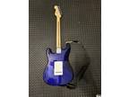 Fender Squier Strat Electric Guitar Affinity Series Blue With Soft Fender Case