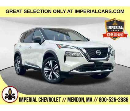 2021UsedNissanUsedRogueUsedAWD is a Black, White 2021 Nissan Rogue Car for Sale in Mendon MA