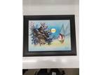Framed Oil on Canvas Painting of 'Fishing Junk' by Thomas - Signed