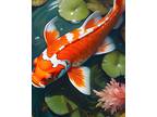 Koi original artwork illustration paintings