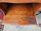 Vintage HENKEL HARRIS Night Stand End Table Solid Black Cherry 2 Tier 2 Drawer