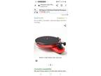Pro-ject RPM 1.3 Turntable, Red, needs cartridge and headstock