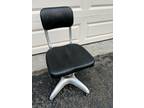 Good Form Vtg Industrial Swivel Rolling Office Desk Chair Tanker Black 1960s