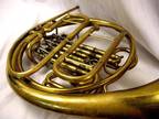 C. F. Schmidt Pro Handmade Double French Horn Lacquered Brass Needs Work Rare