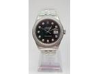 Vintage Rolex 1603 Black Dial with Diamonds Automatic Watch 1971