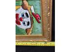 Original Terry Herb Oil Painting On Board Entitled Fishbone The Clown Vintage 01