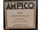 ARTIST'S LIFE CONCERT WALTZ - JOHANN STRAUSS - AMPICO B #70273 ReCut Piano Roll