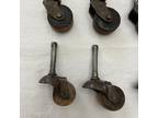 8 Antique Furniture Casters Wood Wheels for vintage furniture