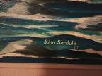 VTG 70'S Modern Abstract Ocean Whitecaps, Signed By N.Y.C artist JOHN SERDULA.