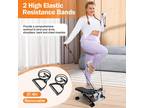 Mini Stepper Exercise Machine Stair Equipment with Resistance Bands LCD Monitor