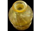 Vintage Mid Century Modern Amber Spherical Glass Art Vase