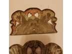 PAIR Antique Hardware Vintage French Provincial Metal wall decor Plates