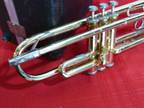 Bach TR300 trumpet . Missing mouthpiece. Corner damage on case.