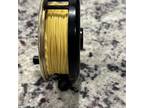 Old Florida Fly Fishing Reel 3-5 Weight Gold BEAUTIFUL WITH LINE & Backing
