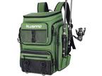 42L Water-Resistant Green Fishing Backpack with Rod Holders