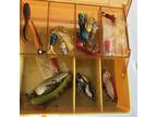 PLANO 3511 Spin Pak Fishing Box w/ Lures Vintage Collectors Item