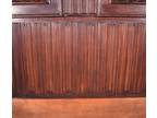 Antique French Neo Gothic Headboard and Footboard in Solid Oak Wood w/Lions